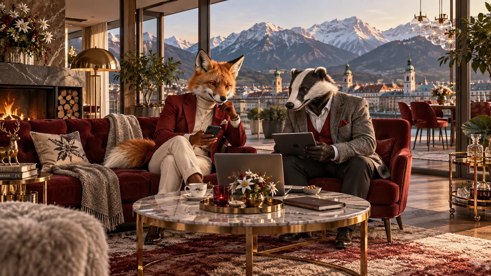 Bizzo Casino Figuren in einer thematischen Szene